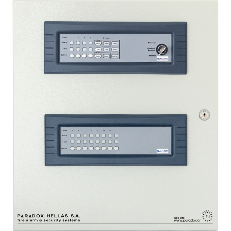 Πίνακας πυρανίχνευσης 12 ζωνών PARADOX MATRIX 2012 R00TO