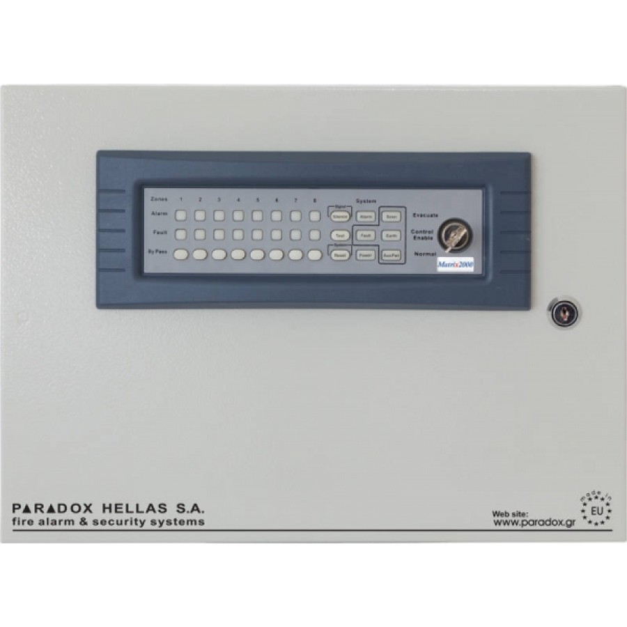 Πίνακας πυρανίχνευσης 8 ζωνών PARADOX MATRIX 2008 R00TO