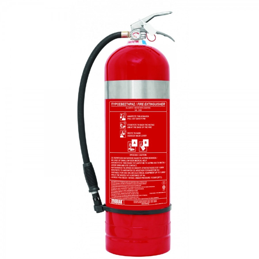 Πυροσβεστήρας αφρού INOX 9lt με μεταλλική βάση - ΔΩΡΕΑΝ ΠΑΡΑΔΟΣΗ ΣΕ ΜΕΤΑΦΟΡΙΚΗ
