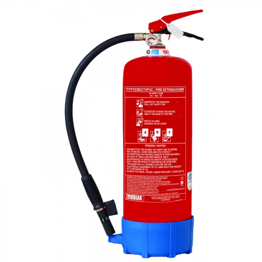 Πυροσβεστήρας ABF (wet chemical) 6lt  με μεταλλική βάση - ΔΩΡΕΑΝ ΠΑΡΑΔΟΣΗ ΣΕ ΜΕΤΑΦΟΡΙΚΗ